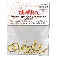 Замок для бус тогл 15мм, бронза, 5шт/уп