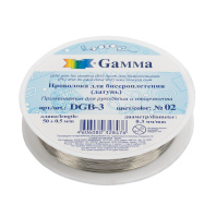 Проволока д/бисероплетения 0,3мм 50м серебро