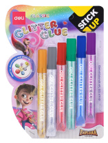 Гель цветной с блестками  6цв*12мл.