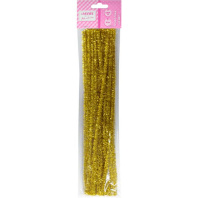 Проволока пушистая  Шенил. Блестящая" 0,6*30см, 30шт, Золотая