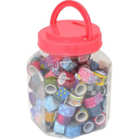 Скотч декоративный 12мм*1м , ассорти, 90 шт в банке, ЦЕНА ЗА БАНКУ