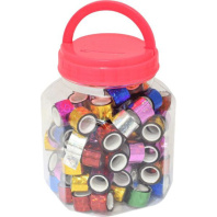 Скотч декоративный 12мм*1м , ассорти, ГОЛОГРАФИК, 90 шт в банке, ЦЕНА ЗА БАНКУ