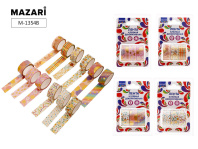 Скотч декоративный, 15мм*3 метр, 3шт. в блистере