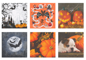 Салфетки бумажные для декупажа "Хэллоуин" 33*33см 6шт.