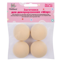 Заготовка из EVA  Шар D= 4см, 4 шт в уп. (цена за упаковку)