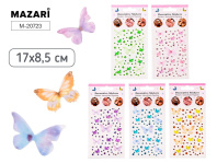 Стразы клеевые "Ассорти" пластиковые, 17*8,5см, 5 диз.