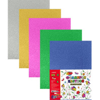 Набор фоамирана А3  5л., 5цв., 2мм  металлик