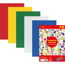 Набор фоамирана А4  5л., 5цв., 2мм  на клеевой основе