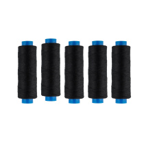 Нитки швейные "Gamma" черные, 183м, 5шт