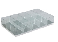 Лоток под ластики 500*80*400мм, 30 секций, оргстекло 3мм