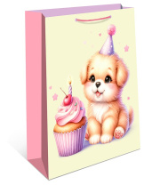 Пакет подар. бумажн. 33*42*10 см, 130гр/м2 Собачка
