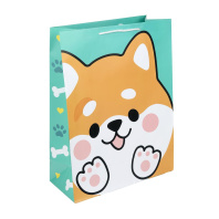 Пакет подар. бумажн. 33*45*15 см 140гр/м2  Корги
