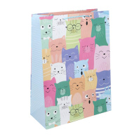 Пакет подар. бумажн. 33*45*15 см 140гр/м2  Коты