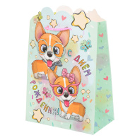 Пакет подар. бумажн. 34*50*8 см  190гр/м2 "Корги" вырубка