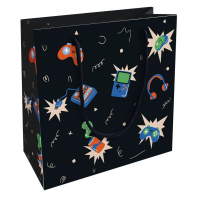 Пакет подар. бумажн. 36*26*8 см, 200гр/м2  Hobby. Черный