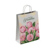 Пакет подар. бумажн. 45*35*15 см, 80 гр/м2  Тюльпан, крученые ручки