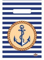 Пакет 30*20см (30мк) с вырубной ручкой "Тельняшка" ПВД