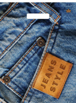 Пакет 40*31см (30мк) с вырубной ручкой "Джинс Стайл" ПВД