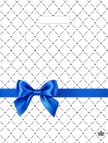 Пакет 40*31см (30мк) с вырубной ручкой "Синий бантик" ПВД