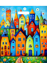 Пакет 45*38см (60мк) с вырубной ручкой "Сочные краски в глянце" Глянец ПВД