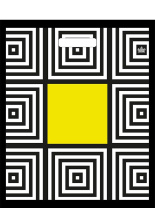 Пакет 45*38см (60мк) с вырубной укрепл. ручкой "Желтый квадрат" Глянец ПВД