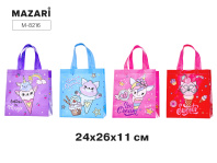 Пакет 22*23*11см "Котики" нетканый материал