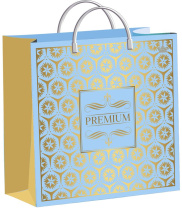 Пакет 30*30см (140мк) с пластиковой ручкой "Премиальный презент" мягкий пластик