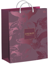 Пакет 40*30см (140мк) с пластиковой ручкой "Брусничный" мягкий пластик