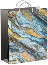 Пакет 40*30см (140мк) с пластиковой ручкой "Горный рельеф" мягкий пластик