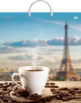 Пакет 44*40см (100мк) с пластиковой ручкой "Ароматное утро" ПВД