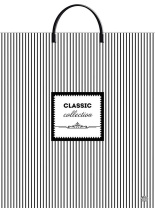 Пакет 44*40см (100мк) с пластиковой ручкой "Классическая полоска" ПВД