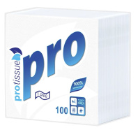 Салфетки бумажные 100л. бел.  Pro