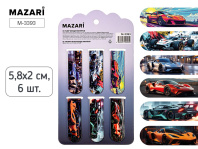 Набор закладок магнитных  6шт., "Авто" 58*20мм