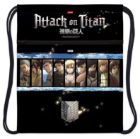 Мешок для обуви 1 отд, 340*470, карман "Атака Титанов. Сезон 4"