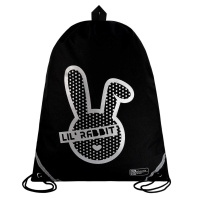 Мешок для обуви 1 отд, 360*480 светоотр. "Серебряный зайчик" петля