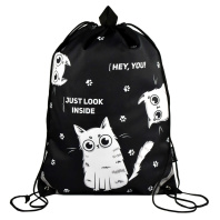 Мешок для обуви 1 отд, 360*480 светоотр. "Три кота" петля