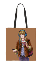 Сумка-шоппер 35*42 см Арт и Дизайн "Аниме" мальчик, коричневая/синяя