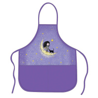 Фартук для труда 530*445мм 2 кармана "Девочка на луне"