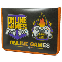 Папка д/труда А4 (325*230*25) 1отд. молния вокруг, пластик "Game zone"