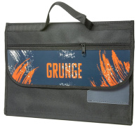 Папка д/труда А4 (325*240*40) 1отд. с ручками, ткань, липучка "Grunge"