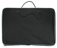 Папка А3 (475*340*20) с ручками, молния, ткань "Чёрная"