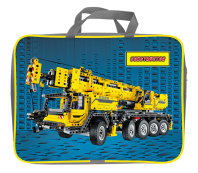 Папка А4 (360*270*80) с ручками, молния, ткань "Конструктор"