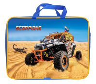 Папка А4 (360*270*80) с ручками, молния, ткань "Скорпион"