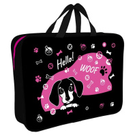 Папка А4 (360*270*80) с ручками, молния, ткань "Такса "