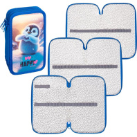 Пенал 2 отд. (205*120*40) молния, картон с конгревным тиснением Happy Pinguin