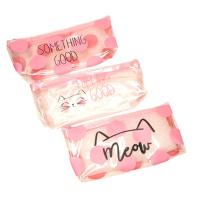 Пенал косметичка "Мяу" ПВХ 19,5*8,5 см, ассорти дизайнов