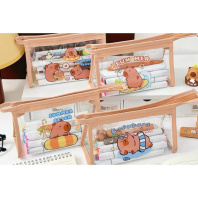 Пенал-косметичка "Капибара" ПВХ 21*12 см, ассорти дизайнов