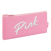 Пенал-косметичка (190*90*15) молния, ткань, высокая металлиз.печать "Розовый"