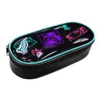 Пенал-косметичка с откид.планкой (210*85*50) молния, ткань, ПВХ "Тянка-панда"