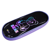 Пенал-косметичка с откид.планкой (220*90*25) молния, ПВХ "Модный мишка"